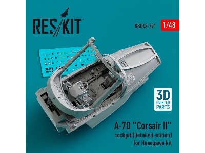 A-7d 'corsair Ii' Cockpit (Detailed Edition) For Hasegawa Kit (3d Printed) - zdjęcie 2