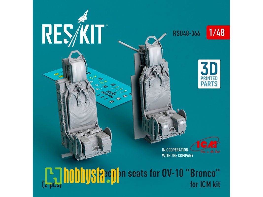 Ejection Seats For Ov-10 'bronco' (2pcs) For Icm Kit (3d Printed) - zdjęcie 1