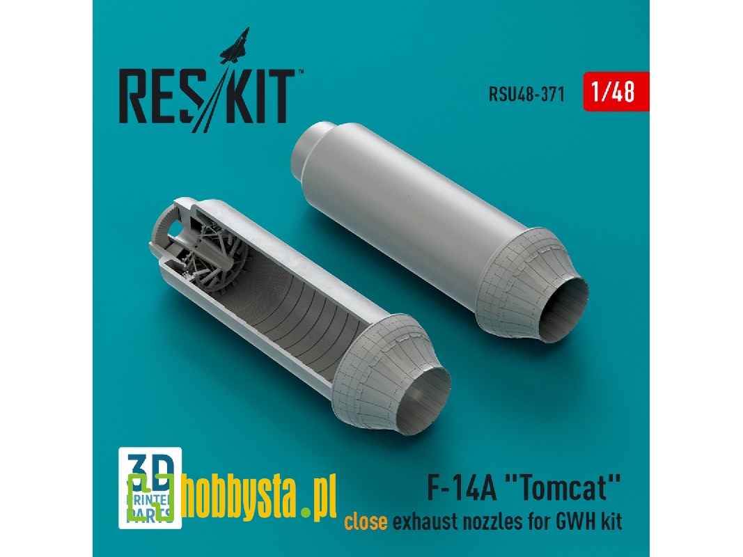 F-14a 'tomcat' Close Exhaust Nozzles For Gwh Kit (3d Printed) - zdjęcie 1 F-14a 'tomcat' Close Exhaust Nozzles For Gwh Kit (3d Printed) - zdjęcie 1