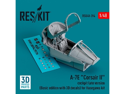 A-7e 'corsair Ii' Cockpit Late Version (Basic Edition With 3d Decals) For Hasegawa Kit (3d Printed) - zdjęcie 1
