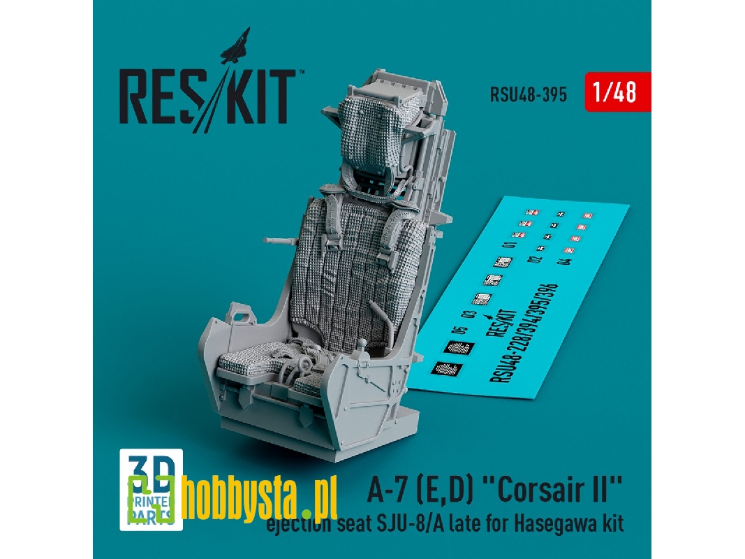 A-7 (E, D) 'corsair Ii' Ejection Seat Sju-8/A Late For Hasegawa Kit (3d Printed) - zdjęcie 1 A-7 (E, D) 'corsair Ii' Ejection Seat Sju-8/A Late For Hasegawa Kit (3d Printed) - zdjęcie 1
