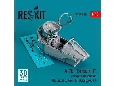 A-7e 'corsair Ii' Cockpit Late Version (Detailed Edition) For Hasegawa Kit (3d Printed) - zdjęcie 1