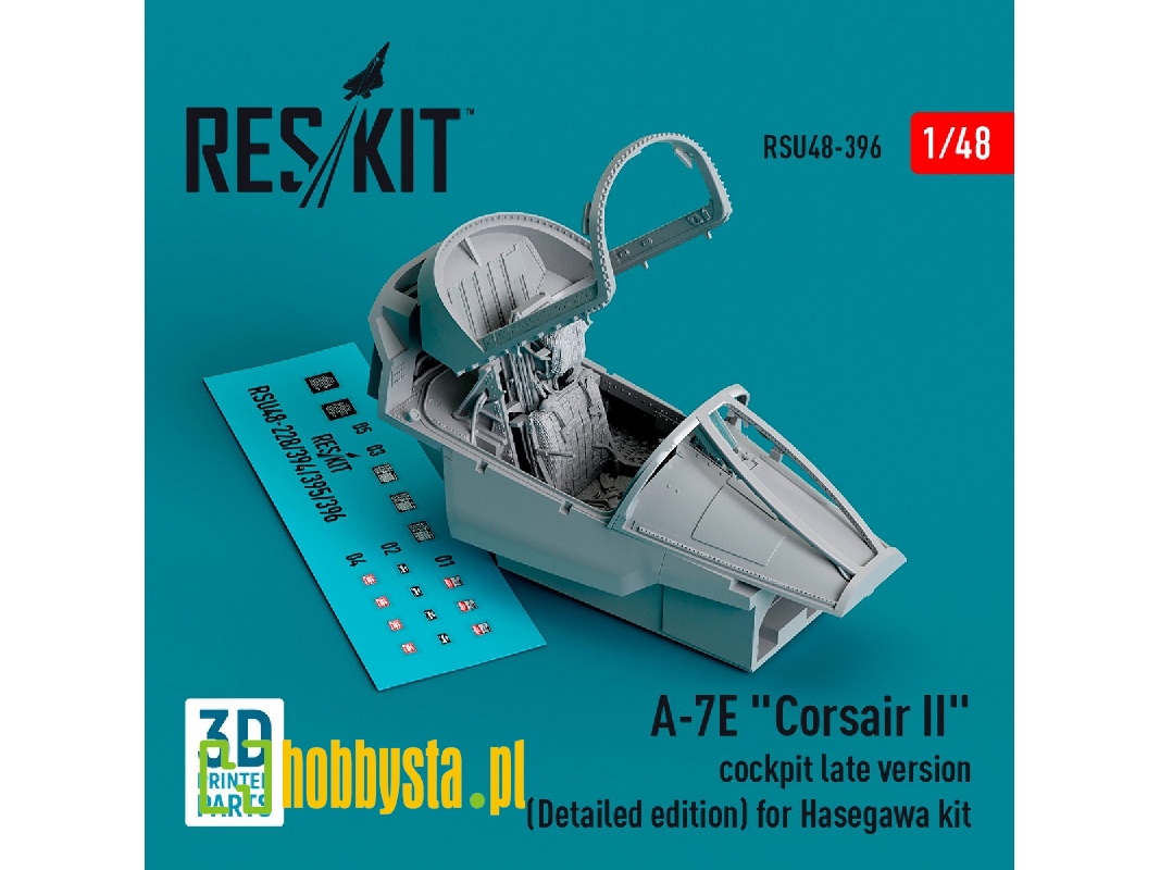 A-7e 'corsair Ii' Cockpit Late Version (Detailed Edition) For Hasegawa Kit (3d Printed) - zdjęcie 1
