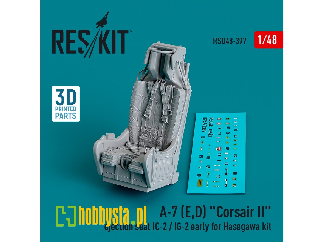 A-7 (E, D) 'corsair Ii' Ejection Seat Ic-2 / Ig-2 Early For Hasegawa Kit (3d Printed) - zdjęcie 1 A-7 (E, D) 'corsair Ii' Ejection Seat Ic-2 / Ig-2 Early For Hasegawa Kit (3d Printed) - zdjęcie 1