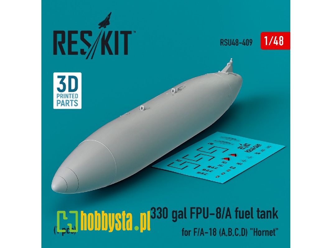 330 Gallon Fpu-8/A Fuel Tank For F/A-18 (A, B, C, D) 'hornet' (1pc) (3d Printed) - zdjęcie 1 330 Gallon Fpu-8/A Fuel Tank For F/A-18 (A, B, C, D) 'hornet' (1pc) (3d Printed) - zdjęcie 1