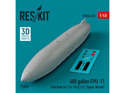 480 Gallon Fpu-11 Fuel Tank For F/A-18 (E, F, G) 'super Hornet' (1pc) (3d Printed) - zdjęcie 1