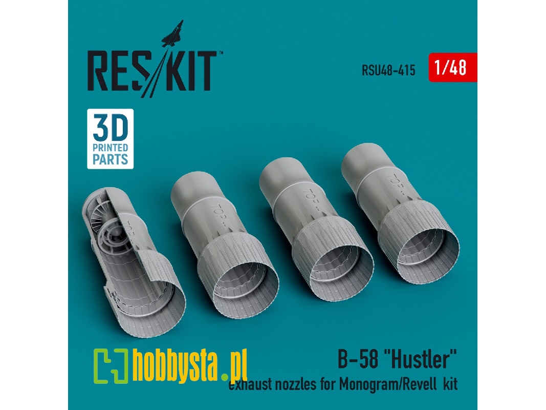 B-58 'hustler' Exhaust Nozzles For Monogram/Revell Kit (3d Printed) - zdjęcie 1