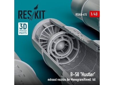 B-58 'hustler' Exhaust Nozzles For Monogram/Revell Kit (3d Printed) - zdjęcie 2