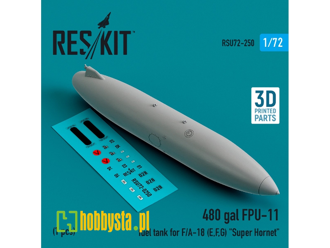 480 Gallon Fpu-11 Fuel Tank For F/A-18 (E, F, G) 'super Hornet' (1pc) (3d Printed) - zdjęcie 1 480 Gallon Fpu-11 Fuel Tank For F/A-18 (E, F, G) 'super Hornet' (1pc) (3d Printed) - zdjęcie 1