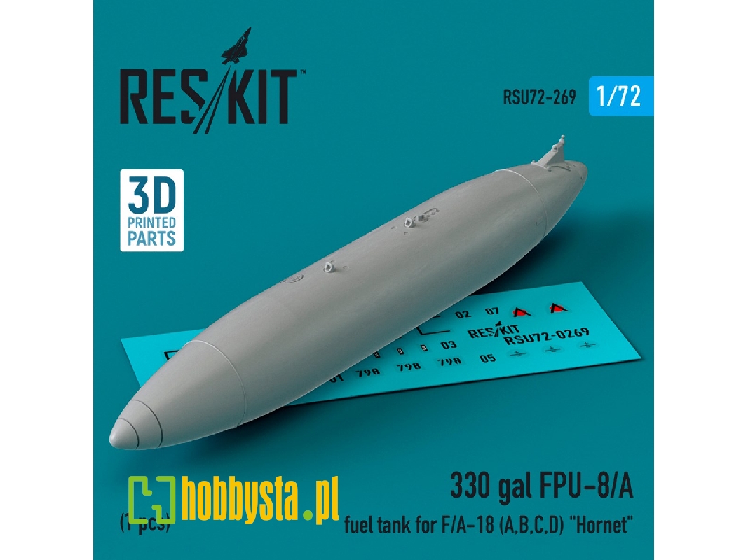 330 Gal Fpu-8/A Fuel Tank For F/A-18 (A, B, C, D) 'hornet' (1pc) (3d Printed) - zdjęcie 1 330 Gal Fpu-8/A Fuel Tank For F/A-18 (A, B, C, D) 'hornet' (1pc) (3d Printed) - zdjęcie 1