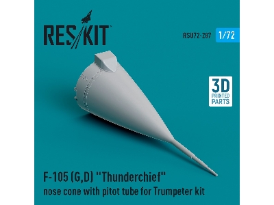 F-105 (G, D) 'thunderchief' Nose Cone With Pitot Tube For Trumpeter Kit (3d Printed) - zdjęcie 1
