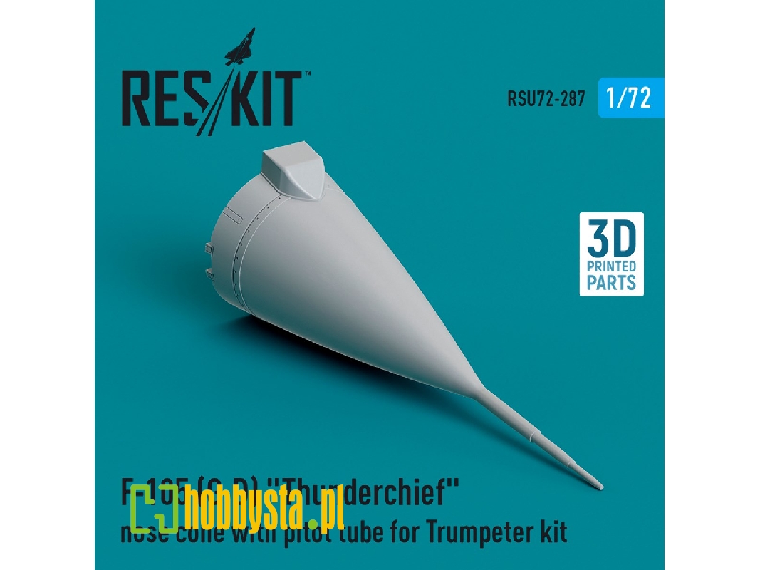 F-105 (G, D) 'thunderchief' Nose Cone With Pitot Tube For Trumpeter Kit (3d Printed) - zdjęcie 1 F-105 (G, D) 'thunderchief' Nose Cone With Pitot Tube For Trumpeter Kit (3d Printed) - zdjęcie 1