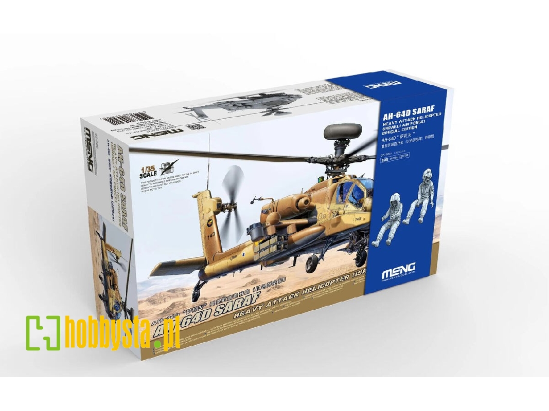 Ah-64 D Saraf - Heavy Attack Helicopter (Israeli Air Force) Special Edition (Incl. Two Resin Figures) - zdjęcie 1 Ah-64 D Saraf - Heavy Attack Helicopter (Israeli Air Force) Special Edition (Incl. Two Resin Figures) - zdjęcie 1