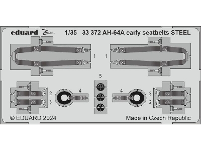 AH-64A early seatbelts STEEL 1/35 - TRUMPETER - zdjęcie 1