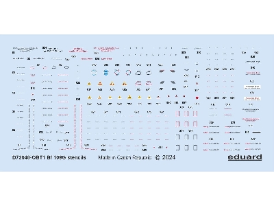Bf 109G stencils 1/72 - EDUARD - zdjęcie 1