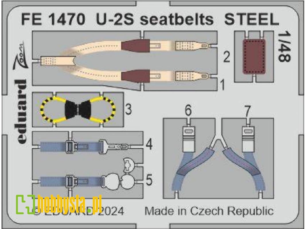 U-2S seatbelts STEEL 1/48 - HOBBY BOSS - zdjęcie 1 U-2S seatbelts STEEL 1/48 - HOBBY BOSS - zdjęcie 1