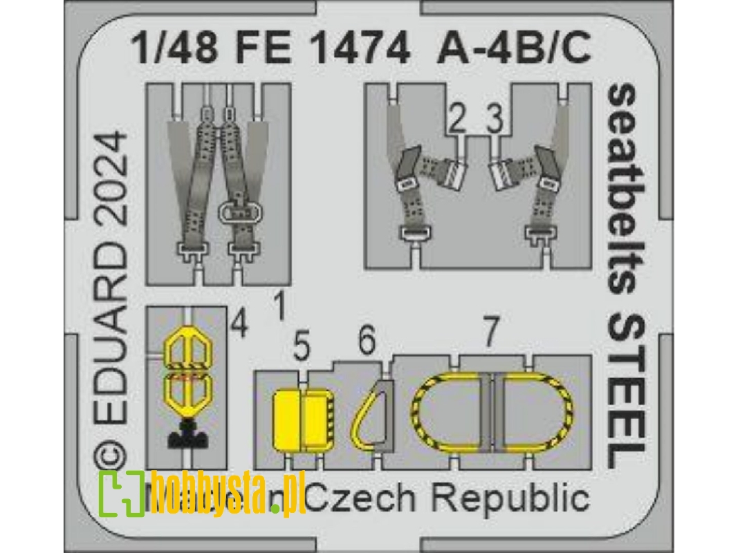 A-4B/ C seatbelts STEEL 1/48 - HOBBY 2000 - zdjęcie 1 A-4B/ C seatbelts STEEL 1/48 - HOBBY 2000 - zdjęcie 1