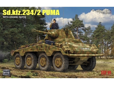 Sd.Kfz.234/2 Puma z elementami silnika - zdjęcie 1