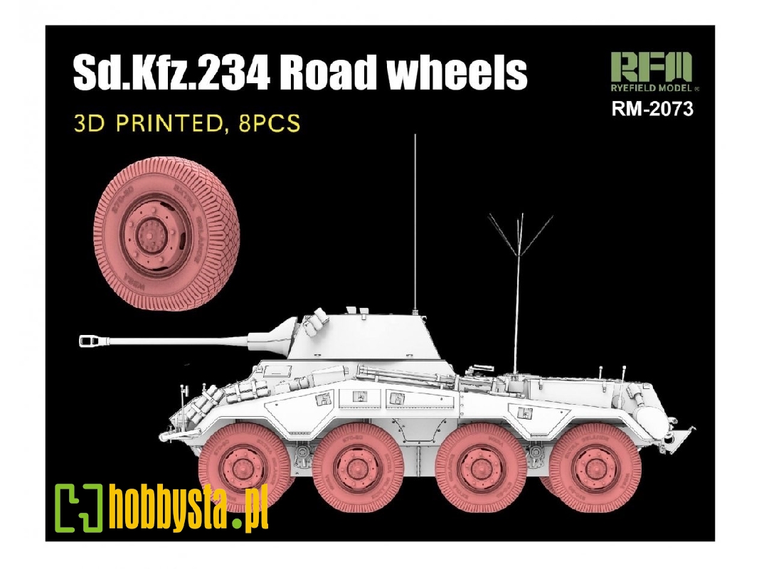 Koła drogowe do Sd.Kfz.234 (3D printed) - zdjęcie 1 Koła drogowe do Sd.Kfz.234 (3D printed) - zdjęcie 1
