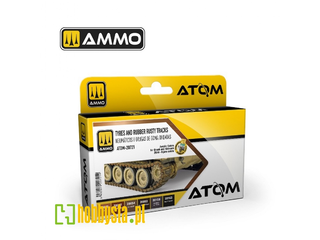 Atom-20721 Tyres And Rubber Rusty Tracks Set - zdjęcie 1 Atom-20721 Tyres And Rubber Rusty Tracks Set - zdjęcie 1
