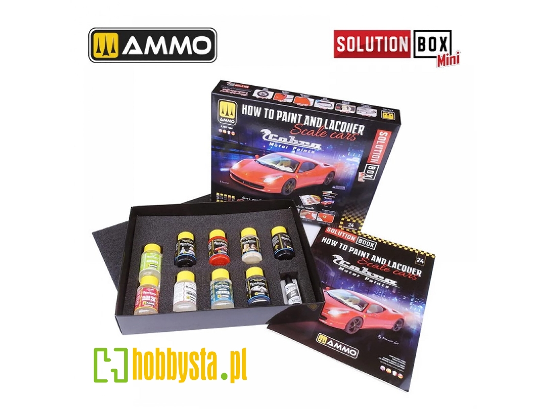Solution Box Mini 24 - How To Paint And Lacquer Scale Cars (Cobra Motor Paints) - zdjęcie 1 Solution Box Mini 24 - How To Paint And Lacquer Scale Cars (Cobra Motor Paints) - zdjęcie 1