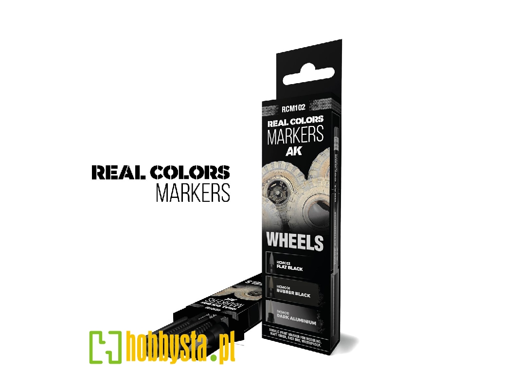 Rcm102 Wheels - Set 3 Real Colors Markers - zdjęcie 1 Rcm102 Wheels - Set 3 Real Colors Markers - zdjęcie 1