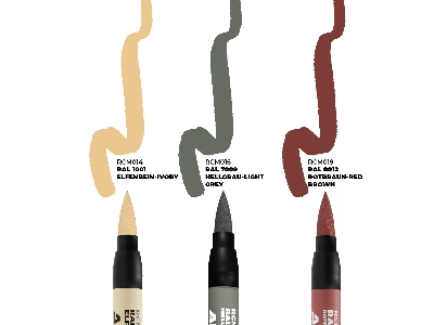 Rcm107 German Tanks Interior Colors - Set 3 Real Colors Markers - zdjęcie 2