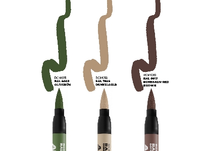 Rcm108 Late German Afv Camo Colors - Set 3 Real Colors Markers - zdjęcie 2