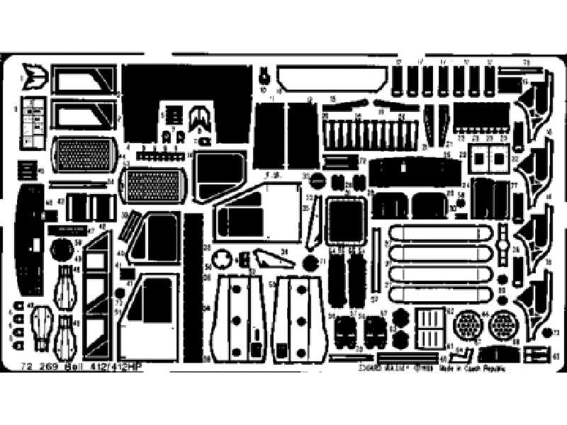  Bell 412 1/72 - Italeri - blaszki - zdjęcie 1