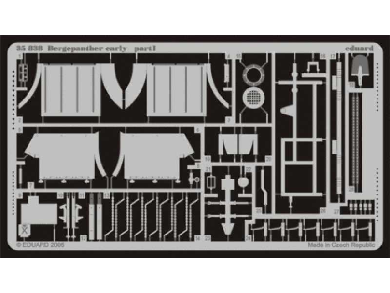  Bergepanther early 1/35 - Icm - blaszki - zdjęcie 1