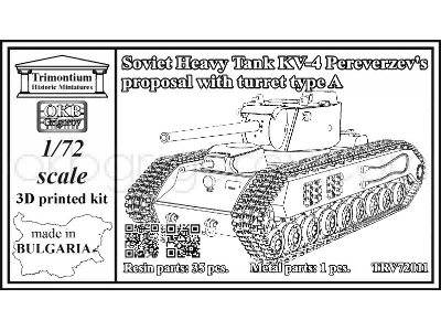 Soviet Heavy Tank Kv-4, Pereverzev´s Proposal With Turret Type A - zdjęcie 1