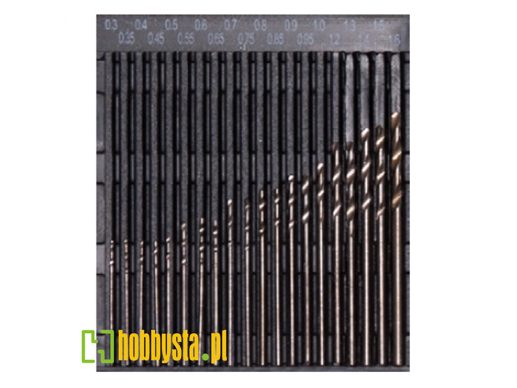 Wiertła 0,3 mm - 1,6 mm 20 Szt. - zdjęcie 1 Wiertła 0,3 mm - 1,6 mm 20 Szt. - zdjęcie 1