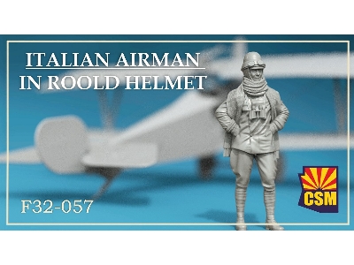 Italian Airman In Roold Helmet - zdjęcie 1