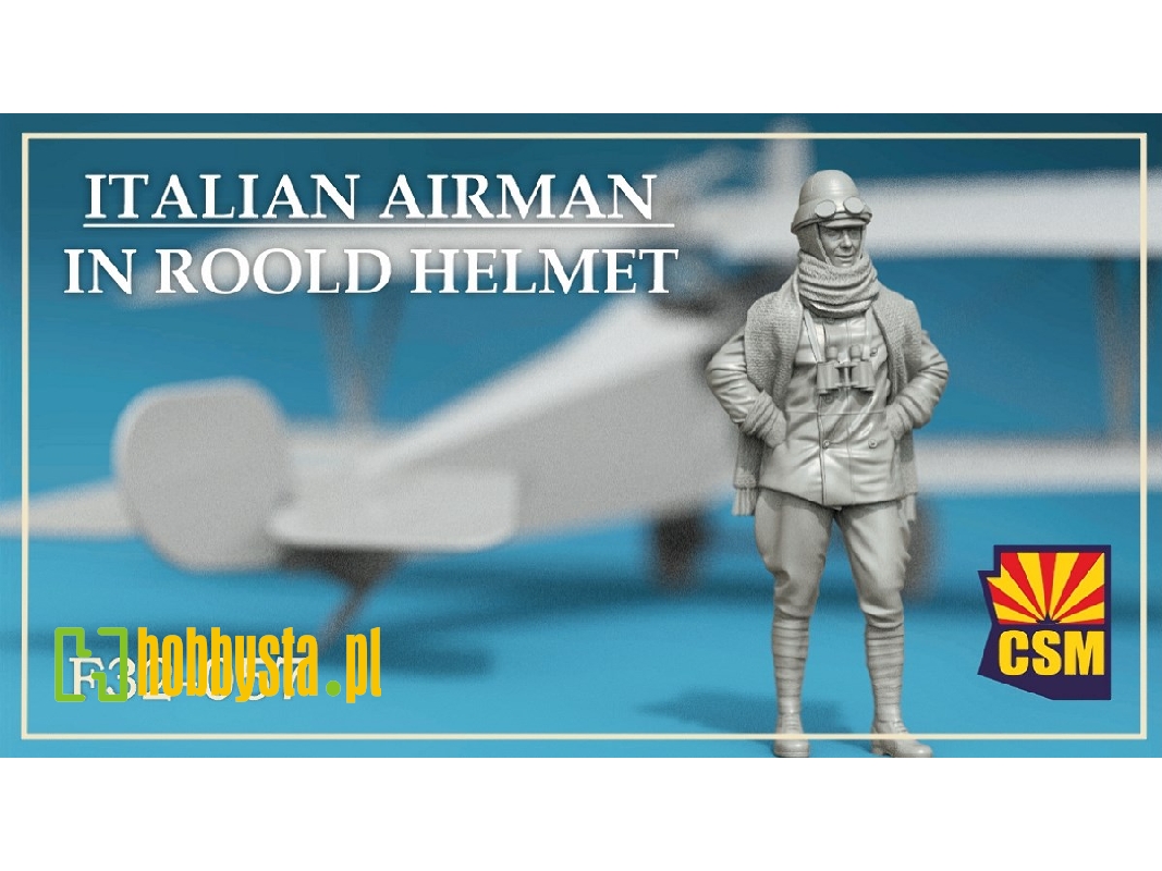 Italian Airman In Roold Helmet - zdjęcie 1 Italian Airman In Roold Helmet - zdjęcie 1
