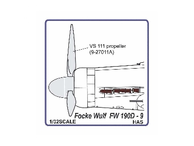 Focke-wulf Fw-190 D-9 - Propeller (Designed To Be Used With Hasegawa And Hobby 2000 Kits) - zdjęcie 2
