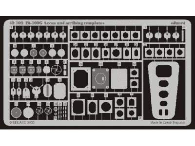  Bf 109 access and scribing templates 1/32 - Hasegawa - blaszki - zdjęcie 1