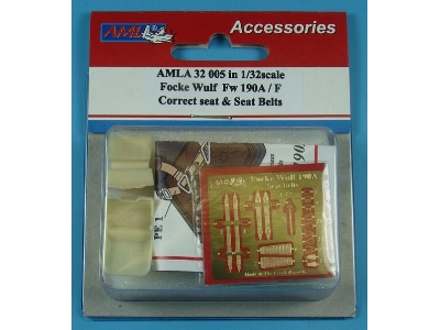 Focke-wulf Fw-190 A/F - Resin Seat & P-e Seatbelts (Designed To Be Used With Hasegawa And Revell Kits) - zdjęcie 1