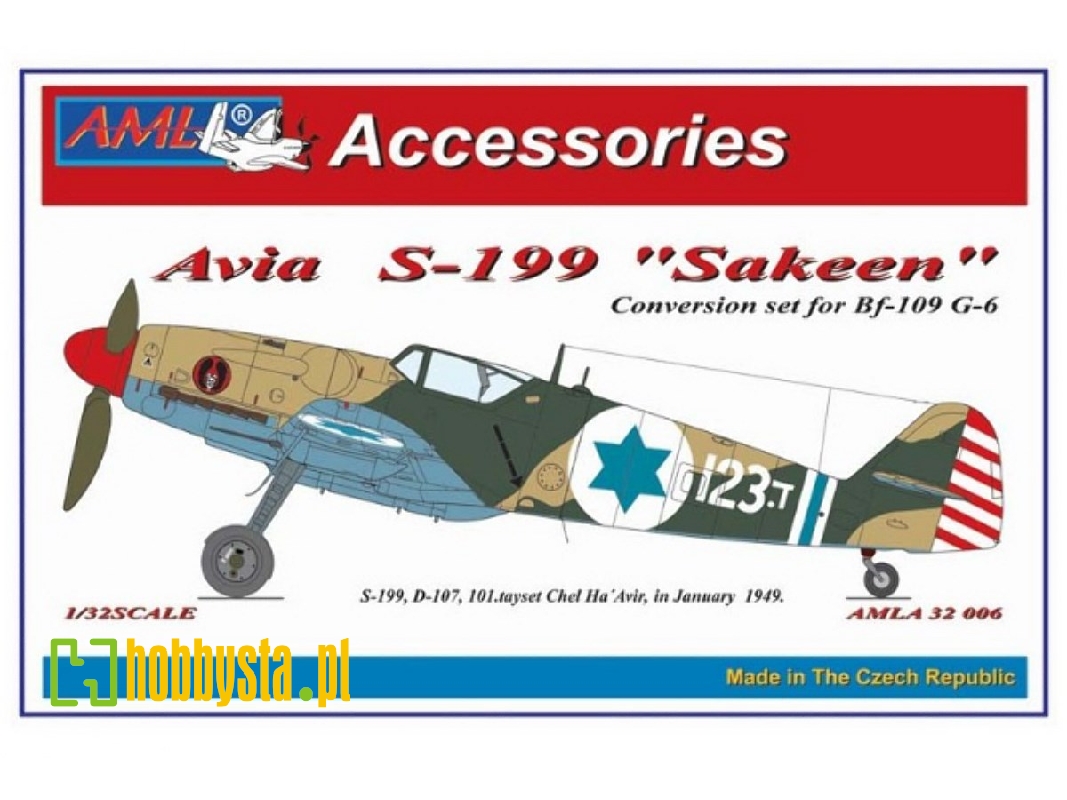 Avia S-199 Sakeen - Conversion Set For Revell Me-109 G 6 - zdjęcie 1 Avia S-199 Sakeen - Conversion Set For Revell Me-109 G 6 - zdjęcie 1