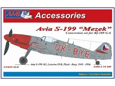 Avia S-199 Mule - The Conversion Set With Vacu Canopy "bubble" Type (For Revell Bf-109 G-6 Kits) - zdjęcie 1