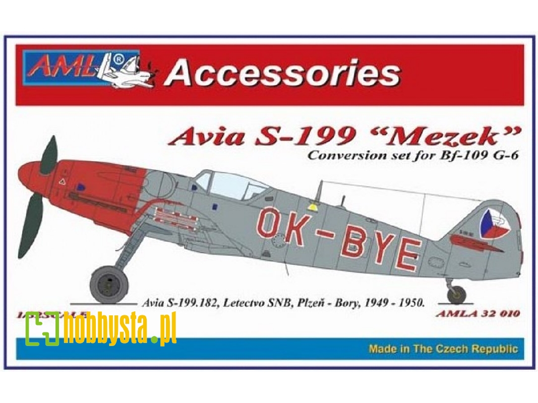 Avia S-199 Mule - The Conversion Set With Vacu Canopy "bubble" Type (For Revell Bf-109 G-6 Kits) - zdjęcie 1