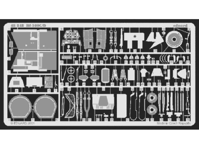 Bf 109C/ D 1/48 - Academy Minicraft - blaszki - zdjęcie 1 Bf 109C/ D 1/48 - Academy Minicraft - blaszki - zdjęcie 1