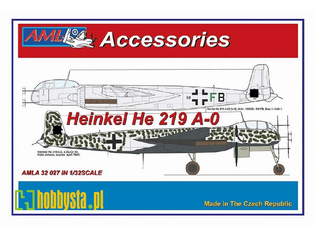 Heinkel He-219 A-0 - The Conversion Set With Decals (For Revell Kits) - zdjęcie 1 Heinkel He-219 A-0 - The Conversion Set With Decals (For Revell Kits) - zdjęcie 1