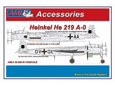 Heinkel He-219 A-0 - The Conversion Set With Decals (For Revell Kits)  - zdjęcie 1