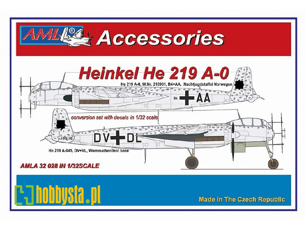 Heinkel He-219 A-0 - The Conversion Set With Decals (For Revell Kits) - zdjęcie 1 Heinkel He-219 A-0 - The Conversion Set With Decals (For Revell Kits) - zdjęcie 1