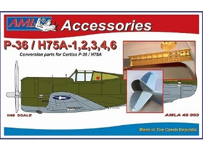 Curtiss-hawk P-36/H-75a - Separate Control Surfaces And Etched Detail Set (For Academy And Hobbycraft Kits) - zdjęcie 1