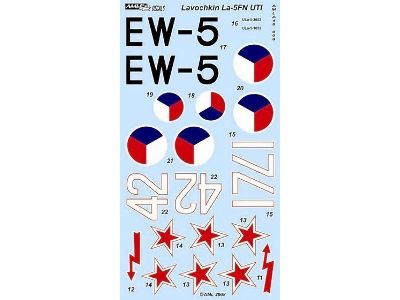 Lavochkin La-5fn Uti - Decals, Resin, Pe Parts Conversion Set (For Kovozavody Prostejov And Zvezda Kits) - zdjęcie 3