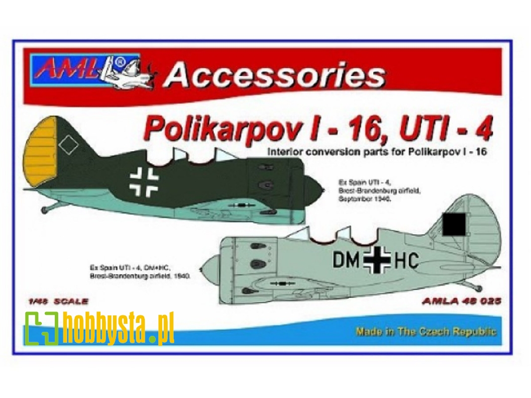 Polikarpov I-16 Uti-4 - Conversion Set (Designed To Be Used With Eduard Kits) - zdjęcie 1