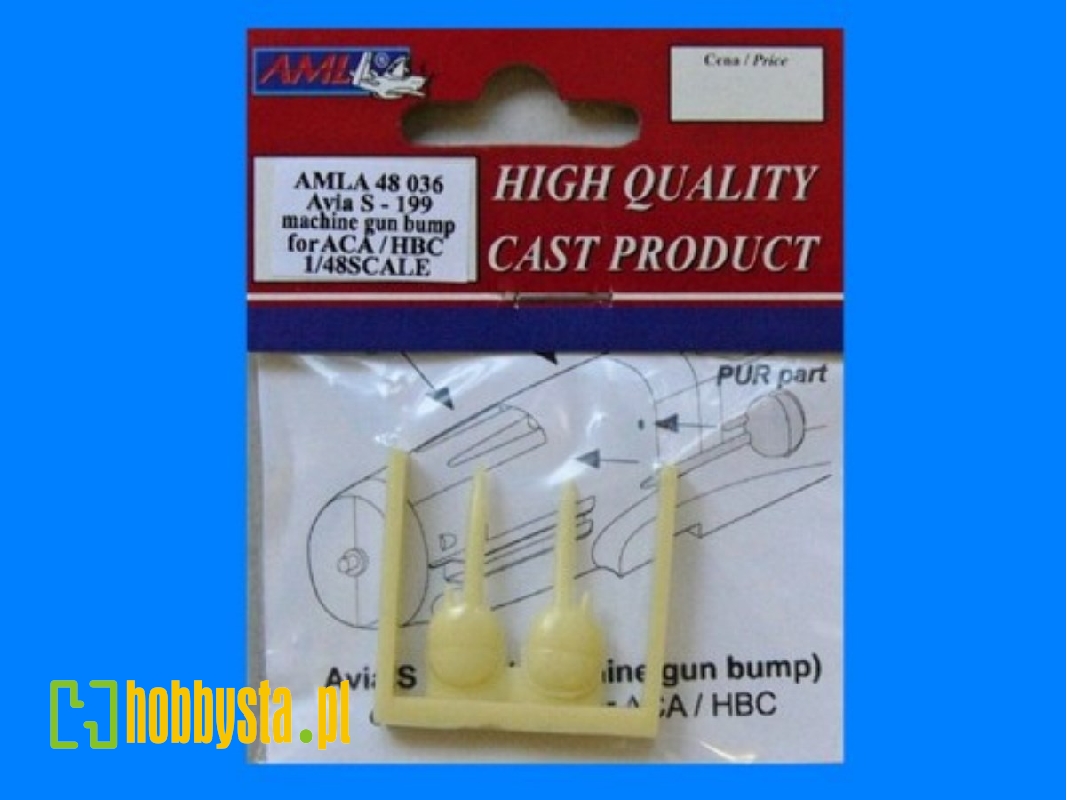 Avia S-199 - Machine Gun Bulge (Designed To Be Used With Academy And Hobbycraft Kits) - zdjęcie 1 Avia S-199 - Machine Gun Bulge (Designed To Be Used With Academy And Hobbycraft Kits) - zdjęcie 1