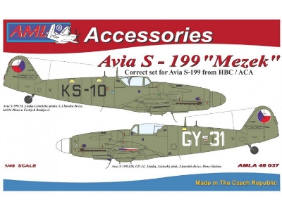 Avia S-199 Mezek - Correct Set Part 1 (For Academy And Hobby Craft Kits) - zdjęcie 1