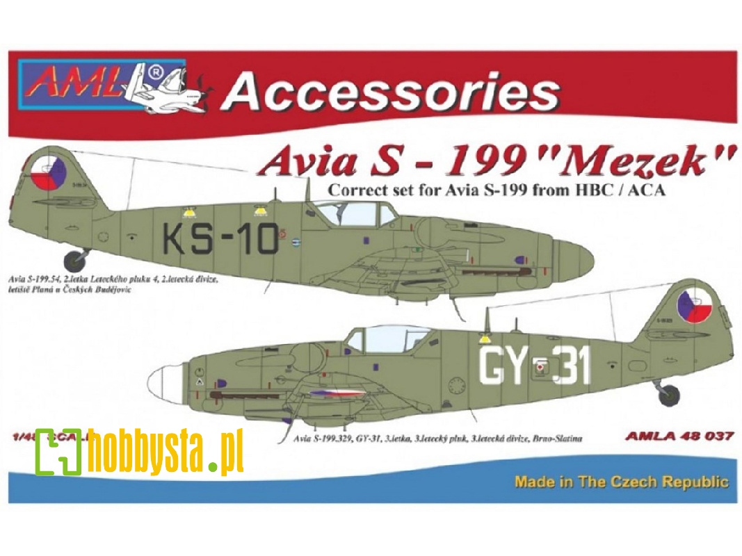 Avia S-199 Mezek - Correct Set Part 1 (For Academy And Hobby Craft Kits) - zdjęcie 1 Avia S-199 Mezek - Correct Set Part 1 (For Academy And Hobby Craft Kits) - zdjęcie 1